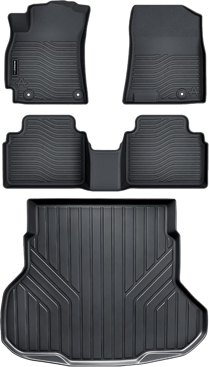 AUXKO All Weather Floor Mats Cargo Mat for 2025 2026 Kia K4 Sedan | High Wall,All-Weather,All Season,Odorless,Anti Slip,Rain&Salt Resistant,TPE Material,Black,Accessories,Pet Friendly - Image 2