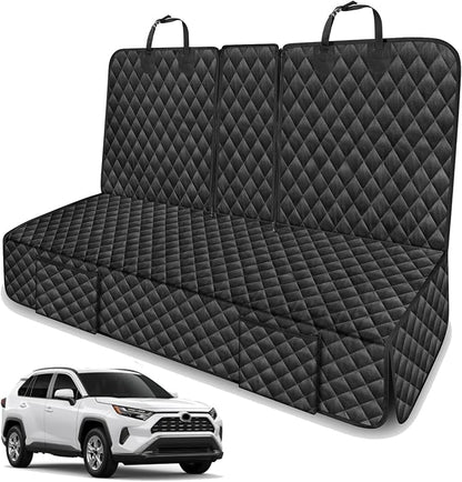 Dog Car Seat Cover for Back Seat for Toyota RAV4 RAV-4 Tacoma CHR 2000-2026 | 2025 2026 2027 Accessories Car Pet Bench Rear Seat Backseat Covers Protector Waterproof Non-Slip Black by Unknown