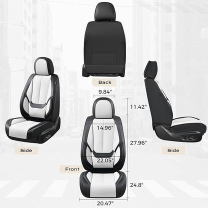 Coverado Car Seat Covers, Seat Covers for Cars, Waterproof Leather Auto Seat Protectors, Leather Car Seat Cushion, Car Interiors Accessories Universal Fit for Most Cars - Image 4