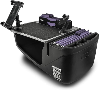 AutoExec AE-FMEF-PI-PM-TAB-GT Efficiency FileMaster Car Desk for Your Vehicle Workstation and Mobile Office, with 400 watt Power Inverter, Phone Mount and Tablet Mount | Vehicle Workstation and Mobile Office, 400 Watt Power Inverter, Phone Mount, Table... by AutoExec