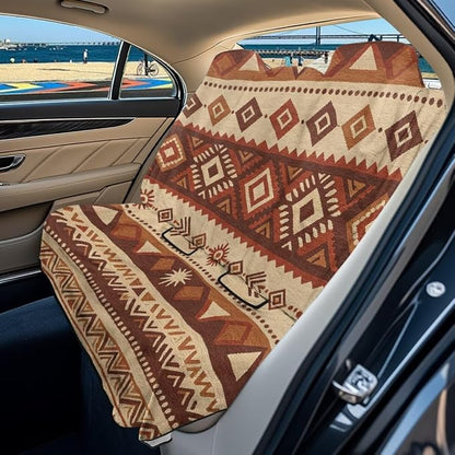 Brown American Tribal Aztec Print Bench Seat Cover for SUV Waterproof Car Seat Cover Non-Slip Dog Car Seat Cover for Back Seat Heavy Duty Backseat Protector for SUV Sedan Truck by LACIYISON