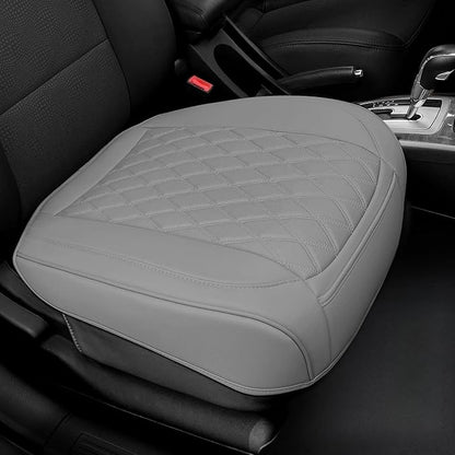 BEITK 1 Pack Leather Front Car Seat Bottom Cover Gray | PU leather,Waterproof, Full Wrap, Non-slip, Universal Fit for Sedan Truck SUV, Easy to Install by BEITK