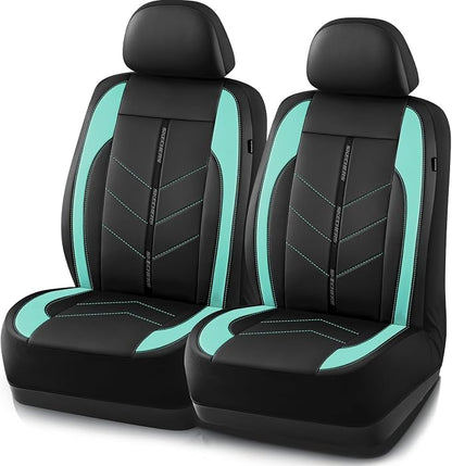 Skechers Car Seat Covers,Luxury Faux Leather Seat Covers,Waterproof Anti Slip Car Seat Protector Front Seats,Car Accessories Airbag Universal Fit for Most Cars,Vans,Trucks,SUV,Mint by Unknown