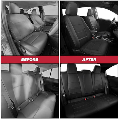 FREESOO Custom Leather Seat Covers for Toyota Corolla Hybrid LE 2023-2026 | Sedan, Full Set, Waterproof, Airbag Compatible, Scratch-resistant, Anti-slip, Protector Cushion, Durable Material, Easy-clean - Image 5