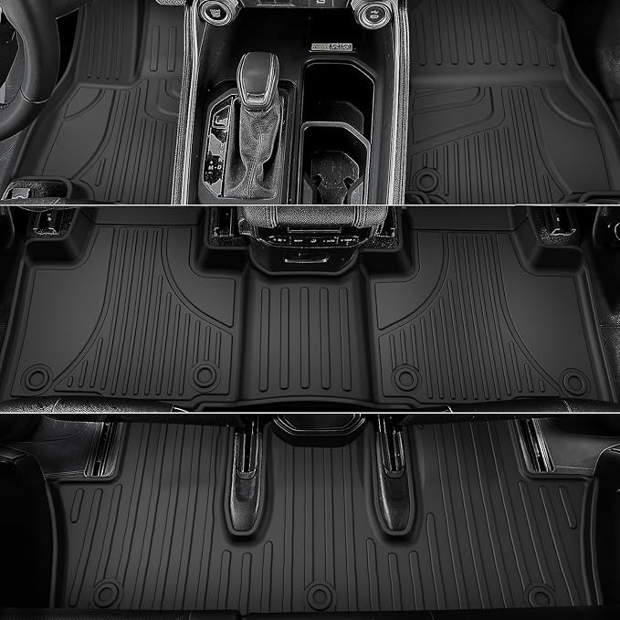 AOMSAZTO Floor Mats and Cargo Mat Compatible with 2024-2025 Toyota Grand Highlander (7 Seats Only): All Weather TPE Protection Full Set Grand Highlander Floor Liners (Not Fit Highlander) - Image 2