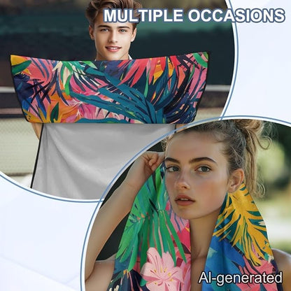 Car Towel Seat Cover Colorful Palm Tree Car Seat Cover Protector Breathable Comfortable Cars Accessories Easy to Installation for Cars SUV Trucks 1 Piece - Image 5
