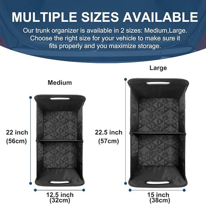 Deosk Car Trunk Organizer for SUV, Car Organizers and Storage with Reinforced Handles, Car Accessories for Women/Men 50LWaterproof Polyester Trunk Organizer, Black - Image 8