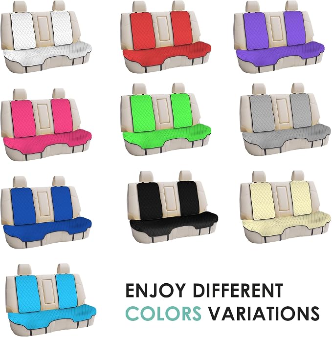 FH Group Car Seat Cushion Neosupreme Automotive Seat Cushions - Universal Fit, Rear Car Seat Cushion, Car Seat Cushions with Non-Slip Silicone Backing for SUV, Sedan, Van Rear Set Green - Image 8