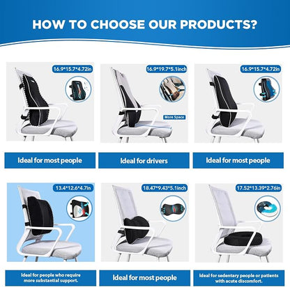 Niceeday Lumbar Support Pillow for Office Chair Car, Gaming Chair Lower Back Pain Relief Memory Foam Cushion with 3D Mesh Cover Ergonomic Orthopedic Back Rest Lower Back Support - Image 8