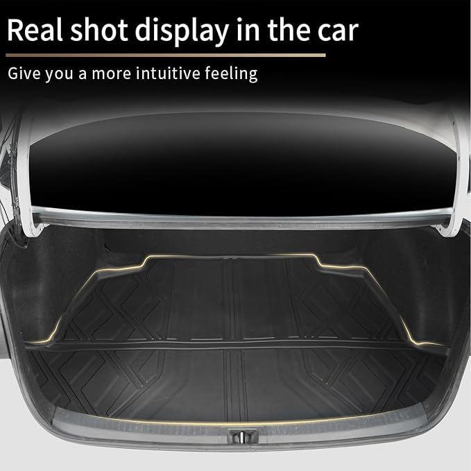AOMSAZTO Cargo Liner Compatible with 2014-2019 Toyota Corolla Sedan | Custom Fit Trunk Mat Behind 2nd Row | All Weather Protection Cargo Mat Compatible with 2014-2019 Corolla Sedan Models - Image 2