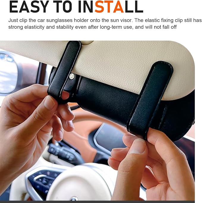 Sunglass Holder for Car Visor, Scratch-resistant Sunglasses Storage Holder, Sun Visor Storage Box Accessory - Image 3