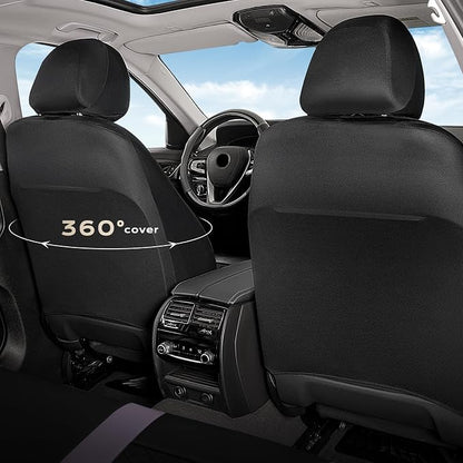 Coverado Car Seat Covers Full Set, Automotive Leather Seat Covers for Car，Universal Fit Front Back Seat Cover, Non-Slip Waterproof Breathable Car Seat Protector - Image 7