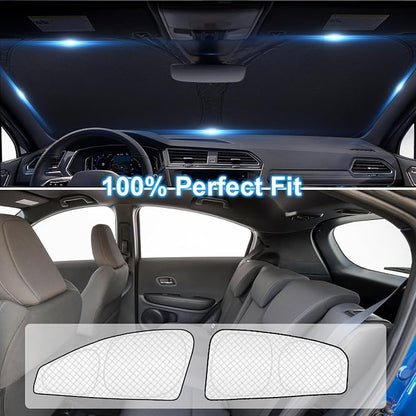 KMF 6pcs Thicken Sun Shades for Honda HR-V 2016-2022 Accessories (LX, EX, EX-L, Sport, Touring), HRV Sunshade Full Car Window Covers for Windshield Side Rear, UV Block and Blackout for Camping Outdoor - Image 6