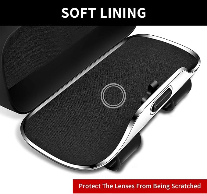 Sunglasses Holder for Car Sun Visor, Protective Automotive Eyeglasses Storage Case Hanger, Car Sunglass Holder - Image 6