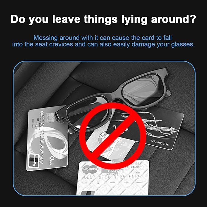 Augeny 2 PCS Car Sun Visor Organizer, Auto Visor Organizer and Storage, Registration and Document Holder, Vehicle Accessories for Sunglasses Document Card Pen Driver License (Carbon Fiber Red Line) - Image 5