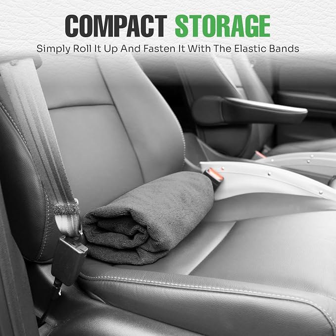 lebogner Car Seat Towel Cover for Post Gym Workout, Running and Swimming, 2 Pack Universal Fit Anti-Slip Waterproof Sweating Bucket Seat Protector for Cars, SUVs and Trucks, Grey - Image 8