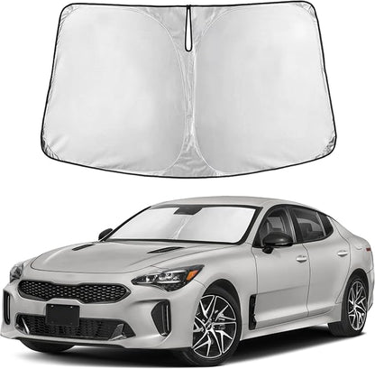 Autovir Windshield Sun Shade Fit for 2018-2021 2022 2023 Kia Stringer | Sunshade, Front Car Window Shades Sun Visor, Blocks UV Rays & Heat, Car Accessories by Autovir