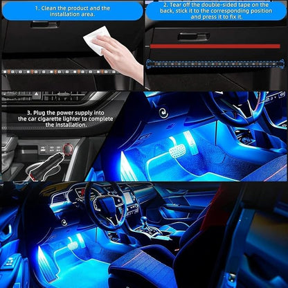 2 Pack Car Interior LED Lights, RGB Under Dash Ambient Lighting Kit | Charger Adapter, DIY Music Mode, Color Changing LED Strips for Jeeps, Trucks and SUVs, Car Accessories for Men & Women - Image 8