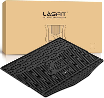 LASFIT Cargo Mat for Ford Mustang Mach-E 2021 2022 2023 2024 2025 2026 | Custom Fit Trunk Base Upper Position Liner All Weather Protector TPE One-Piece Design Easy Installation & Clean, 1pc Black by LASFIT