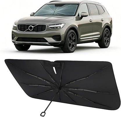 Proadsy Custom Fit Windshield Sun Shade Umbrella for 2018-2026 Volvo XC60 | Advanced Ice Crystal Material, -54°F Cooler, Zero-Gap Sunblock, Instant Setup & Foldable Design for Summer Parking, Daily Use by Proadsy