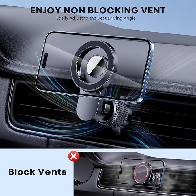 Car Phone Holder for Magsafe [3700gf Magnetic] 360° Adjustable Cell Phone Mount, Phone Holders for Your Car Accessories Pad Phone Holder for iPhone 17-12 Series - Image 5