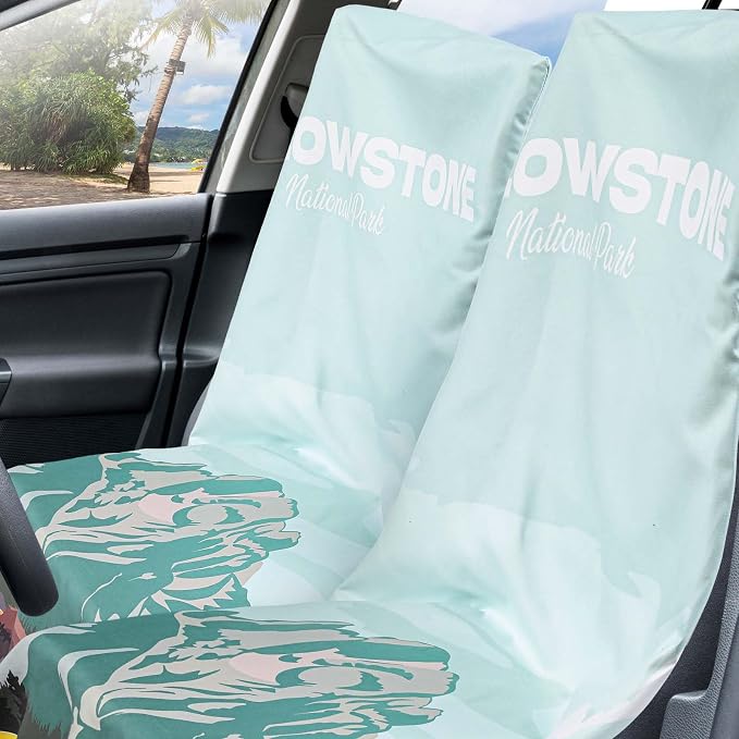 Hahafelt 1 Pack Car Seat Towel Cover with Storage Bag, Yellowstone Style | 63 x 32 in Car Towel Seat Cover Non Slip Waterproof, Gym Workout Swimming Running, Machine Washable Sweat Absorbent Protector - Image 5