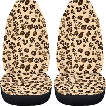 Brown Dog Paw Car Seat Covers Front Set – 2 Front Seat Covers for Cars, Breathable&Washable Car Seat Cover Set, Automotive Interior for Auto Trucks Van SUV - Image 4