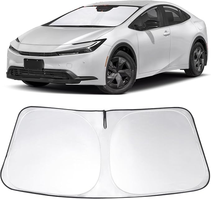 Windshield Sun Shade Sunshade for 2023-2025 2026 Toyota Prius | Full covered for windshield, Foldable & Durable, Block UV Rays, Reduce Heat, Easy to install, Keeps Car Cooler by LHFLIVE