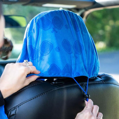 ChalkTalkSPORTS Pickleball Car Seat Towel Cover - Microfiber - 30 x 60 | Microfiber Seat Protector, Moisture-Wicking, 30 x 60 Inches, Pull Cord Hood, Compact and Portable, Pickleball Lover Gift - Image 4