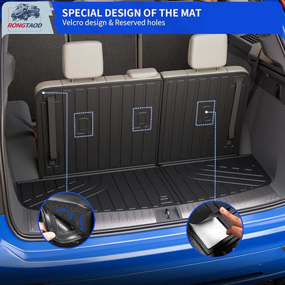 Rongtaod Trunk Mat with Backrest Mat for 2026 Hyundai Palisade Gas 7&8 Seat | Cargo Mat Cargo Liner Trunk Liner Back Seat Cover Protector TPE All Weather Palisade Accessories - Image 4