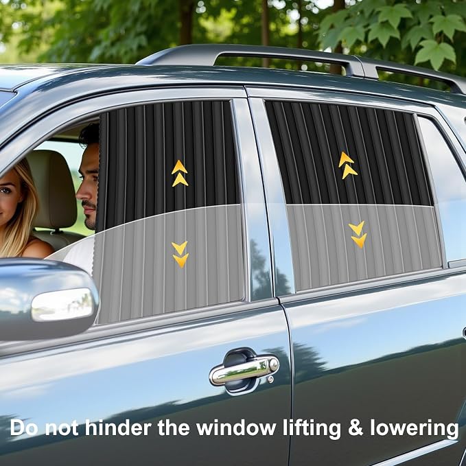 Magnetic Car Privacy Curtains, 4Pack Car Window Shades for Side Window | Magnetic Car Window Shade,Magnetic Window Blinds,Car Blackout Window Covers for Baby,Sleeping,Changing Clothes,Camping - Image 6