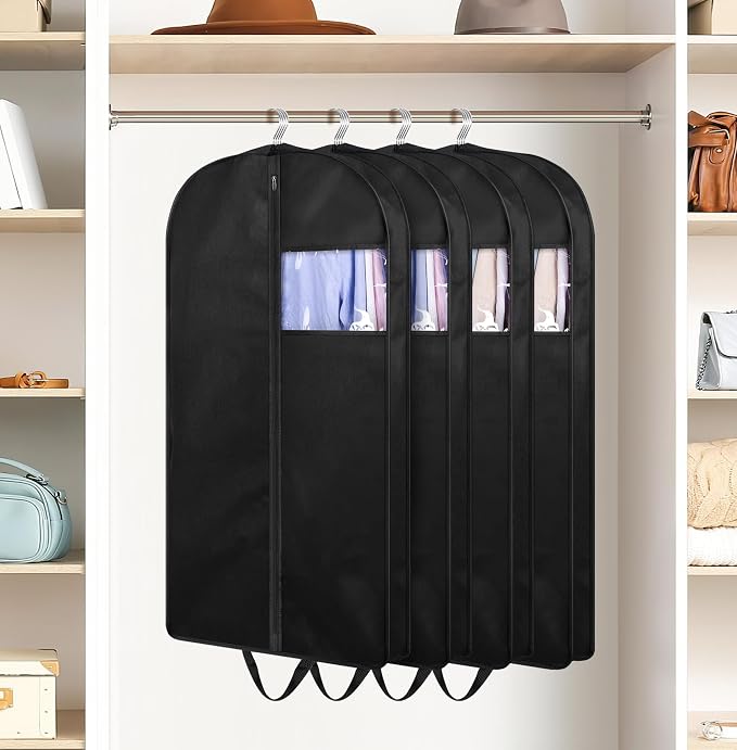 KIMBORA 43" Garment Bag for Travel, Gusseted Suit Bags for Men With Handle Garment Bags for Hanging Clothes Storage Suit Cover for Coats, Jackets, Shirts - Image 8