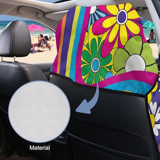 Funny Frog Car Towel Seat Cover 1 Piece Breathable Car Seat Cover Protector with Storage Bag Easy to Installation Fits for SUV Vehicle Sedan Truck - Image 3