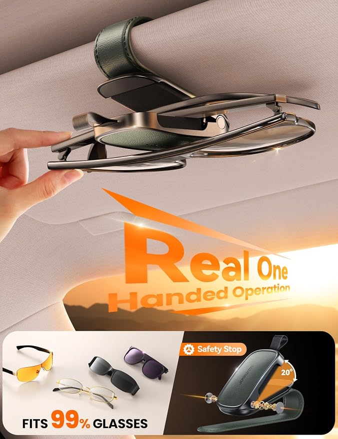 JOYROOM Sunglasses Holder for Car Visor, Magnetic Sunglass Organizer Clip Universal for Car SUV Truck Pickup, Jeep Wrangler Accessories - Image 6