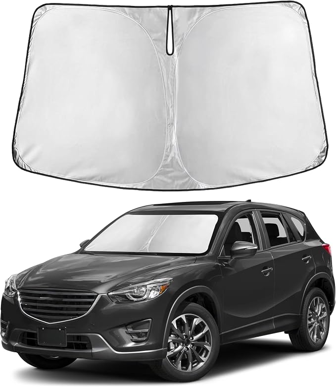 Autovir Windshield Sun Shade Fit for 2013-2014 2015 2016 Mazda Cx-5 | Sunshade, Front Car Window Shades Sun Visor, Blocks UV Rays & Heat, Car Accessories by Autovir
