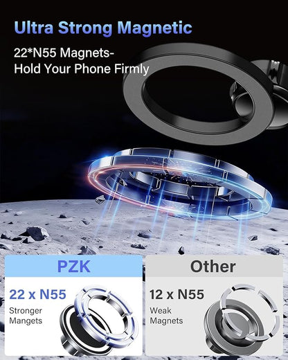 PZK Car Phone Holder for Toyota Tacoma 2016-2023 Accessories Custom Vent | 3rd Gen Tacoma Magnetic Car Phone Mount with Magsafe 360° Rotation Hands Free Phone Stand for All 4.0-7.0‘’ Smartphone - Image 6