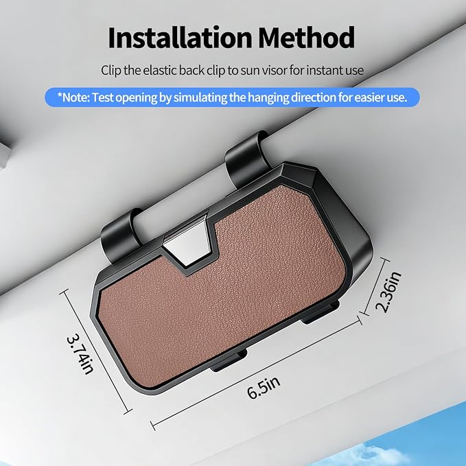 Sunglasses Holder for Car Visor Leather Eyeglasses Organizer Case for BMW X3 X5 X7 X1 3 4 2 5 Series Accessories - Image 7