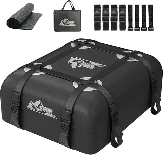 Car Rooftop Cargo Carrier Bag 15-20 Cubic Feet(15Cu.Ft-Gray) by Unknown