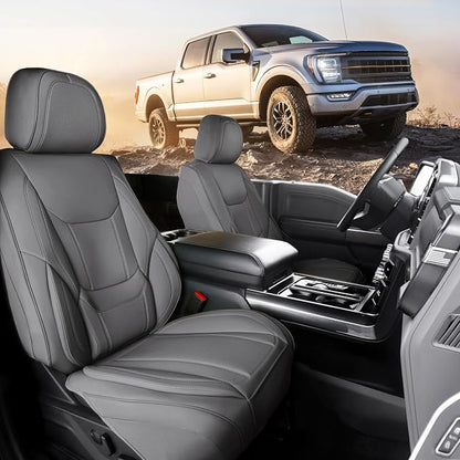 Coverland Premium Custom Fit Truck Car Seat Covers Front Seats Waterproof | Airbag Compatible Non-Slip Seat Cover for 2016-2026 Honda Ridgeline [Dark Gray - Size Chart A26] by Coverland