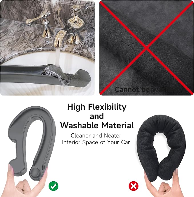 Givifive Car Seat Gap Filler 2Pack 3IN1 Organizer with Storage Slot & Hook | Soft Foam Seat Side Gap Filler Universal Fit Car SUV Truck Fill Gap Between Seats & Console Plug Stop Falling (Standard Gray) - Image 8
