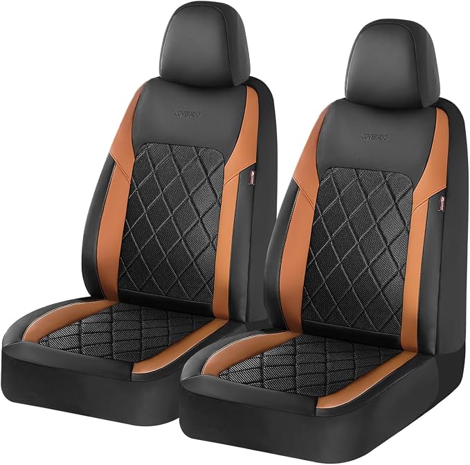 Coverado Car Seat Covers, Front Seat Covers, 2 Front Automotive Seat Cover, Mesh Breathable Seat Protectors, Universal Fit for Most Cars - Image 7