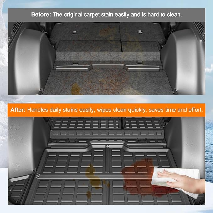 powoq Fuel Cargo Mat Backrest Mats Compatible with 2023-2025 2026 Honda CRV | Trunk Mat Cargo Liner Back Seat Protector TPE Replacement for 2023 2024 2025 2026 Honda CRV Accessories (Fit Fuel Lower Deck) - Image 3