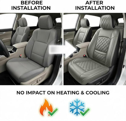 Fit for Venza Seat Covers Compatible with Toyota Venza 2009-2020 - Waterproof Breathable Leather Automotive Seat Cushions Protector,Airbag Compatible,Full Set 5 Seats(Gray) - Image 5