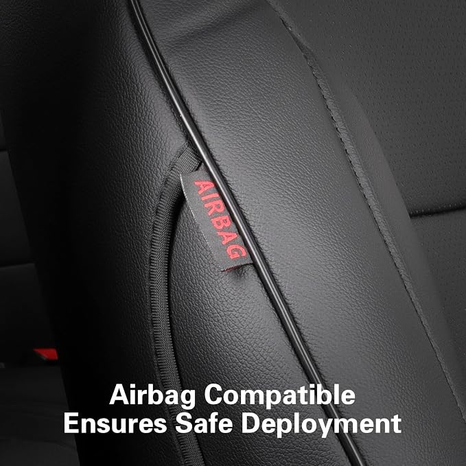EKR Car Seat Covers for Honda HRV 2016-2018,Leatherette Full Set | Custom Fit for Honda HRV EX/EX-L/LX 2016-2018,Glove-Like Fit,Airbag Compatible,Easy Clean,Faux Leather(Black) - Image 4
