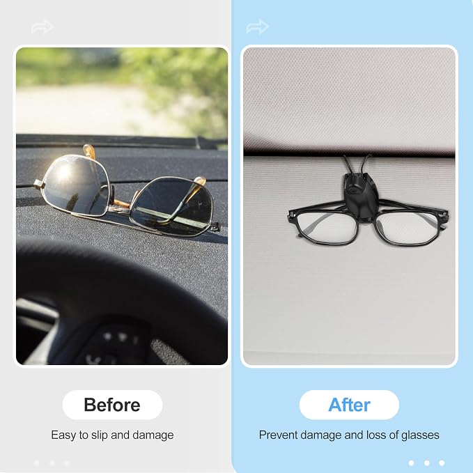 Frienda 30 Pieces Car Sunglasses Holder for Sun Visor Car Clip Bulk, Accessories Interior Eyeglasses Mount Ticket Card Clip Glasses Holder Auto Clip Holder(Black) - Image 4