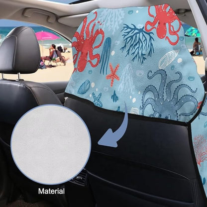SEANATIVE Cute Octopuses Car Cushion Towels Absorbent Towel for Car Seat Scratch-Resistant Automotive Seat Covers Breathable Sweat Towels for Yoga & Hot Weather Driving - Image 6