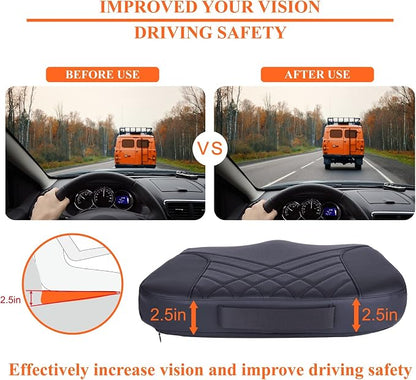 kingphenix Memory Foam Car Seat Cushion for Driving Comfort and Office Use | Coccyx and Lower Back Pressure Relief, Non-Slip Seat Cushion for Cars, Trucks, SUVs, Long Drives and Office Chairs, Black - Image 7