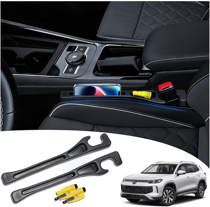 【Compatible with Volkswagen Tiguan】 Car Seat Gap Filler | No Drop Seat Guard Compatible with Volkswagen Tiguan Accessories Drop Seat Guards for Cars(2Pcs) Car Escape Tool(2Pcs) by OfficialFlagship
