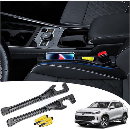 【Compatible with Volkswagen Tiguan】 Car Seat Gap Filler | No Drop Seat Guard Compatible with Volkswagen Tiguan Accessories Drop Seat Guards for Cars(2Pcs) Car Escape Tool(2Pcs) by OfficialFlagship