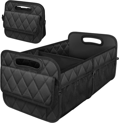 Deosk Car Trunk Organizer for SUV, Car Organizers and Storage with Reinforced Handles, Car Accessories for Women/Men 50LWaterproof Polyester Trunk Organizer, Black by Deosk